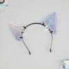 Machinery Cats Ear Headband Cosplay Costume Hairhoop for Masquerades Party Hairband Anime Headwear Role Play Accessory