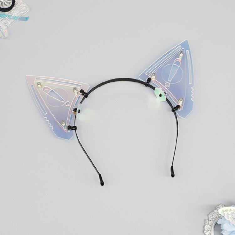 Machinery Cats Ear Headband Cosplay Costume Hairhoop for Masquerades Party Hairband Anime Headwear Role Play Accessory