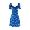 French Holiday Style Sexy Backless Dress Women's Spring New European and American Style Printed Slim and Thin Skirt