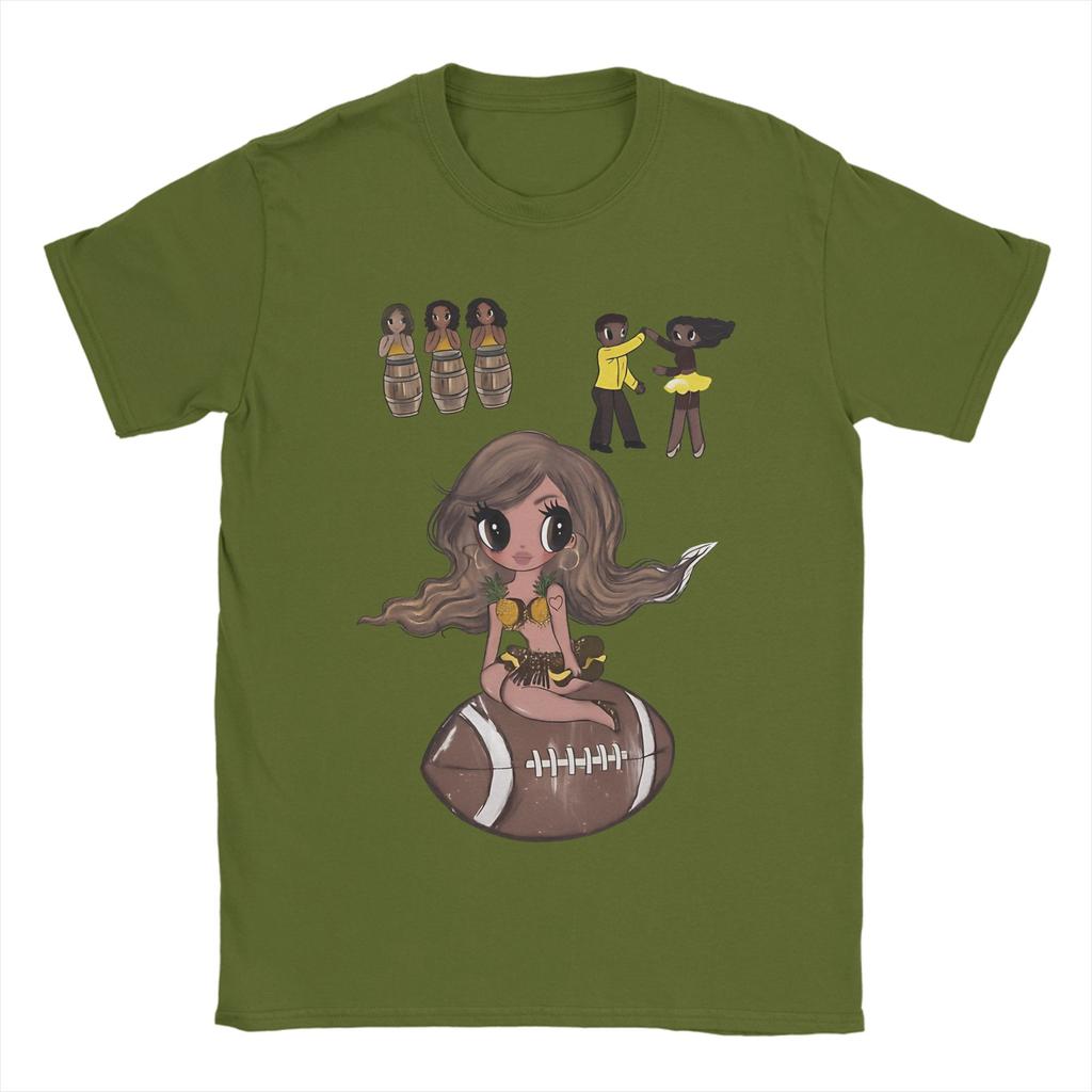 Karol G Chibi Latina Girl On Football With Dancer Characters Tshirt Summer Y2k Casual T Shirts Cotton Tshirt For Unisexs Tees