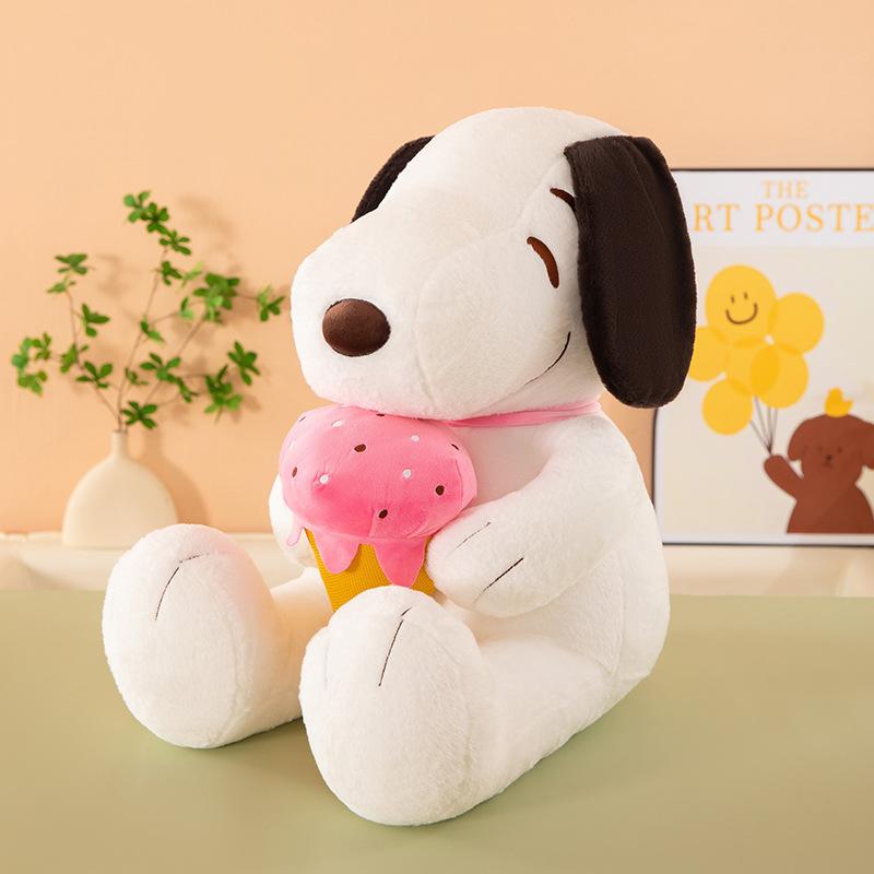 

Ice cream plush toy cute little white dog doll child sleeping pillow 30 cm 0.35kg