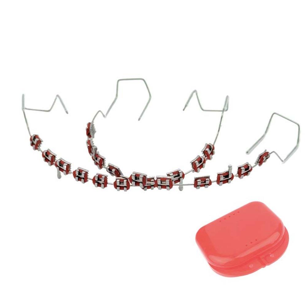 With Metal Wires Orthodontic Ligature Ties Colorful Metal Bracket Temporary Tooth Decoration Teeth