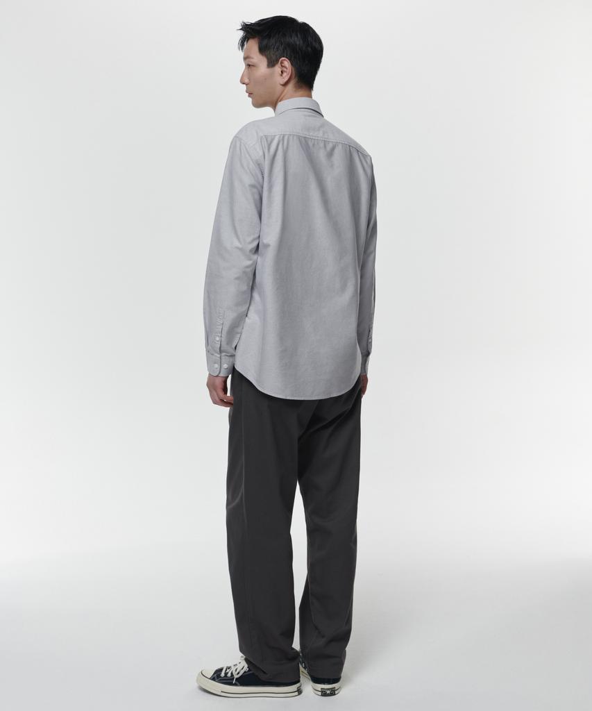 MUSINSA STANDARD One-Pleat Regular Fit Chino Pants [Dark Gray]