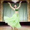 Colorful Middle Eastern Style Dance Skirt Soft Polyester Textile And Elasticized Fit Belly Dance Skirt for Women Girls