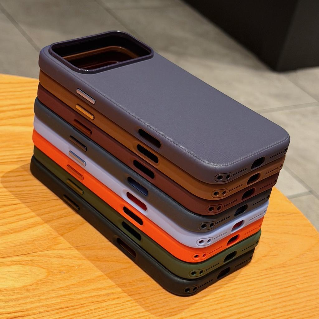 Original Tech Fabric Soft Silicone TPU Phone Case For iPhone 18 17 16 15 14 13 12 11 18 Pro Max Matte Anti-Slip Shockproof Cover