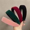 Fashion Simple Solid Color Winter Headbands for Women Velvet Sponge Hairband Girls Wide Hair Hoop Make-up Hair Bezel Headwear