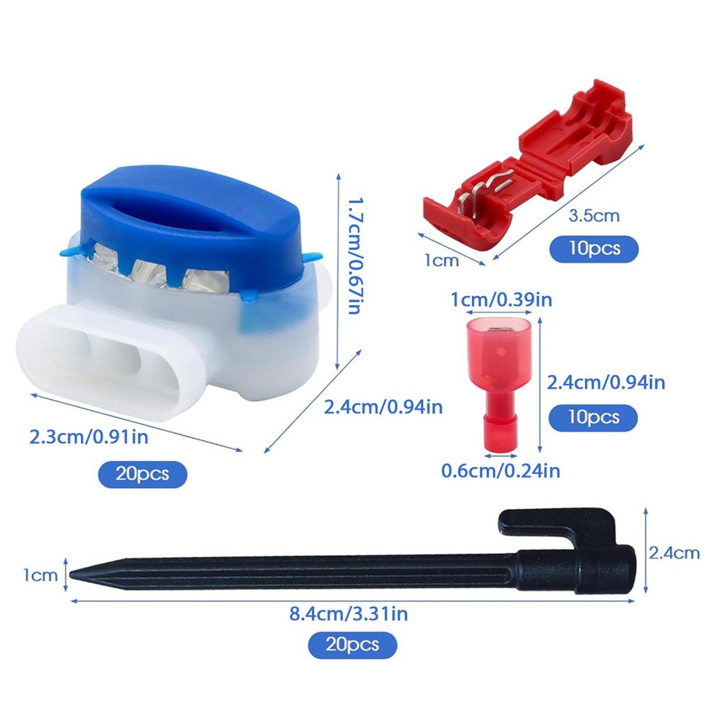 Convenient Grass Trimmer Kit Reliable Lawn Mower Wire Connector Set Ground Hooks Cable Connectors Perfect for Homeowners