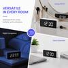 Temperature Display Digital Wall Clock USB Charger Port Night Light Alarm Clock  For Bedroom