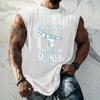 Men Sleeveless Muscle Tank Top Casual Loose Fit Workout Shirt Labor Day Graphic Print Comfortable Lightweight Fabric