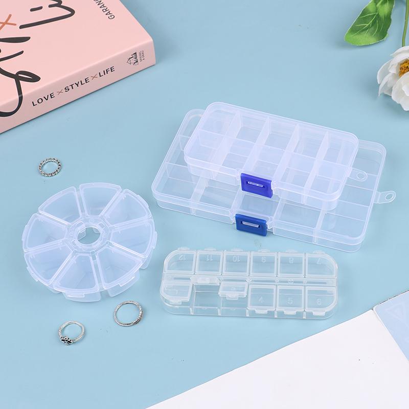Plastic Box Container Screw Holder Case Practical Compartment Jewelry Organizer