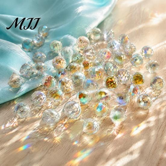 DIY Crafts Beads 50Pcs 10x8mm Faceted Teardrop Glass Beads, Top Drilled Water Drop Transparent Loose for Jewelry Bracelet Necklace Beaded