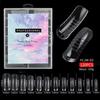 120Pcs/Box Nail Art Scale Quick Phototherapy Crystal Extended Nail Gel Mold Full Cover Acrylic Beauty DIY Tools