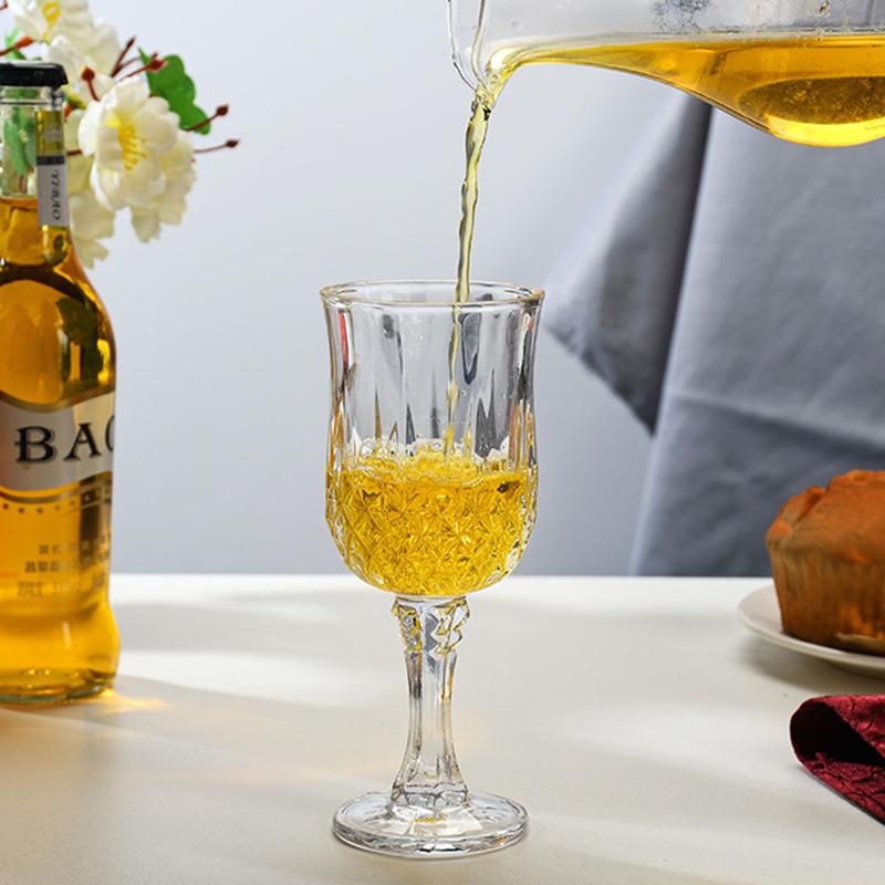 Wineglasses Goblet Transparent Glass for Home Restaurant Bar Juice Mugs Diamond High Foot Cup Drink Cups Drinkware Water Cups