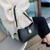 Solid Color PU Leather Shoulder Bags for Women 2022 Lock Handbags Small Travel Hand Bag Ladies Fashion Tote Bags MIT