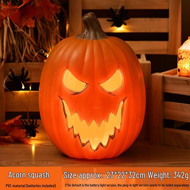 Halloween Light-Up Hollow Pumpkin Lantern for Outdoor Decor