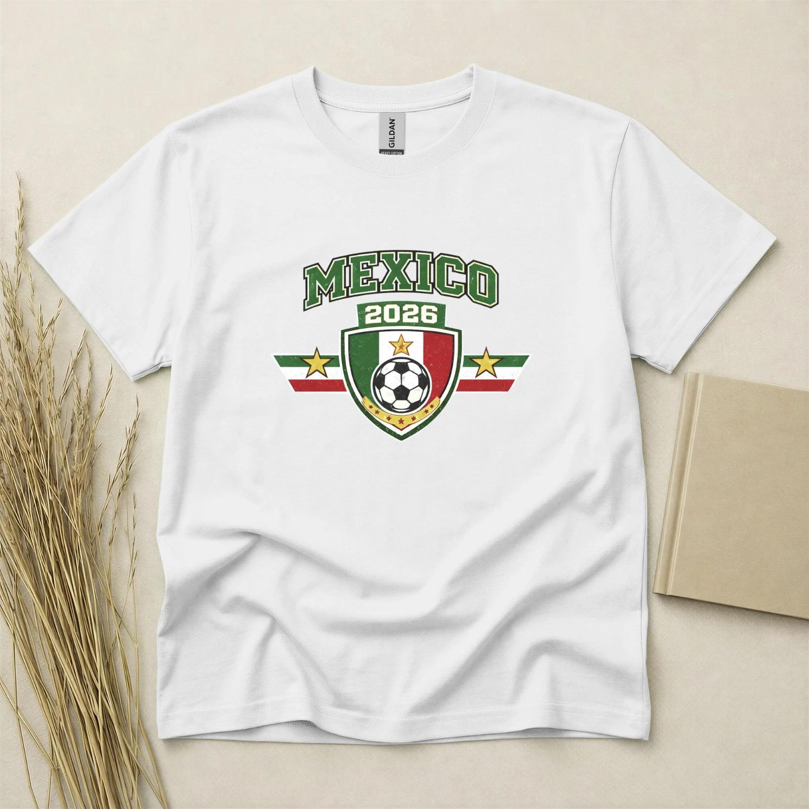 Mexico 2026 Football Fan T Shirt Soccer Supporters Gildan Cotton Family Top M