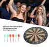 17 Inch Dart Board Game Set Double Sided Magnetic Dart Board with Magnetic Darts Brown
