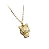 18K Gold-Plated Leopard Pendant Necklace with Zircon Accent - European Style Clavicle Chain