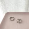 925 Sterling Silver Round Disc Letter Smiling Face Thai Silver Ring Roun Ball Open Ring For Women Jewelry Gift Wholesale S-R791