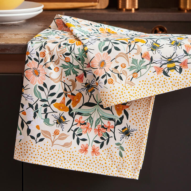 Bibloom Flower Cotton Tea Towel Tea towel - Bibloom