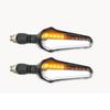 1 Pair Motorcycle Led Turn Signal 12v Two-color Flowing Water Daytime Running Light For Electric Bike