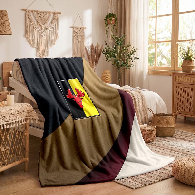 Watford Football Print Flannel Blanket Soft Warm Sofa Bed Throw Blanket For Home Office Bedroom