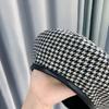 Hat Female Spring Autumn Thousand Birds Grid Octagonal Beret Ladies Warm Retro