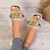 New Summer Women Flat Slippers Luxury Outdoor Beach Sandals Trend Designer Slippers Women Big Size Slip On Shoes Slides Women