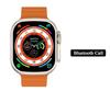 BRAMWELL Smartwatch Bluetooth Call Orange Fabric Bracelet Heart Rate Monitor