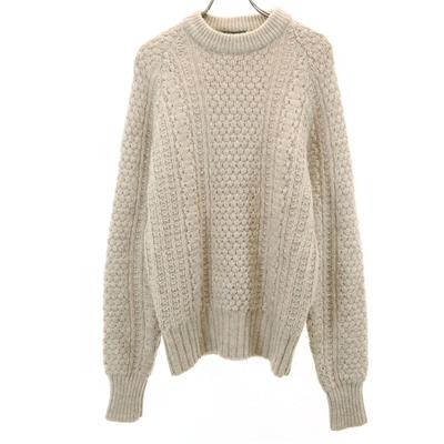 BOSTON TRADERS anii '90 100% lână, pulover vechi cu mânecă lungă tricot bej Bărbați Second-hand