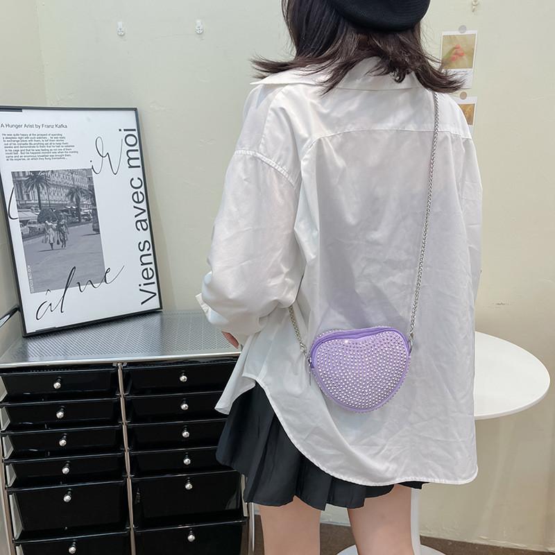Fashionable Rhinestone Mini Shoulder Bag For Children Stylish Crossbody Purse With Breathable And Durable Materials