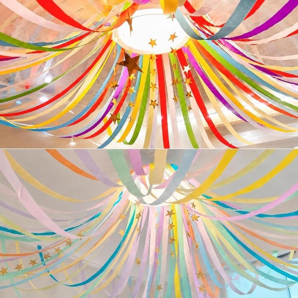 Colorful Party Streamers Set Paper Hanging Decorations Festive Rainbow Streamers  Home Celebration