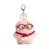 Stylish Pig Keychain with Sunglasses Soft Stuffed Toy Backpack Pendant Kids Gift Fashionable Accessory for Women Girl