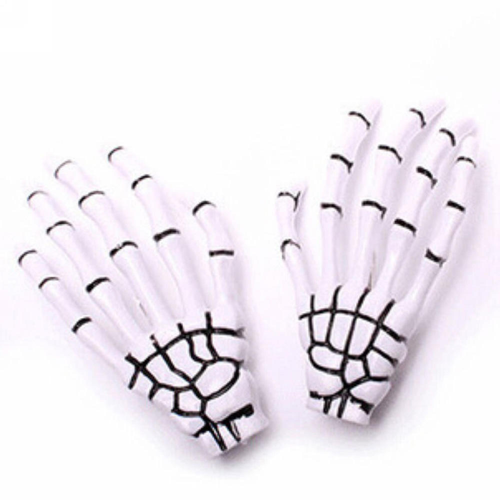 2PCS/SET Creative Design Skull Hand Bone Hairpin Gripper Ghost Skeleton Hair Clips Bone Claw Women's Fashion Hair Accessories