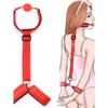 Erotic HandCuffs Mouth Gag BDSM Bondage Restraints Sex Toys for Couples Open Mouth Ball Backhand Cuffs Tied Up Adult