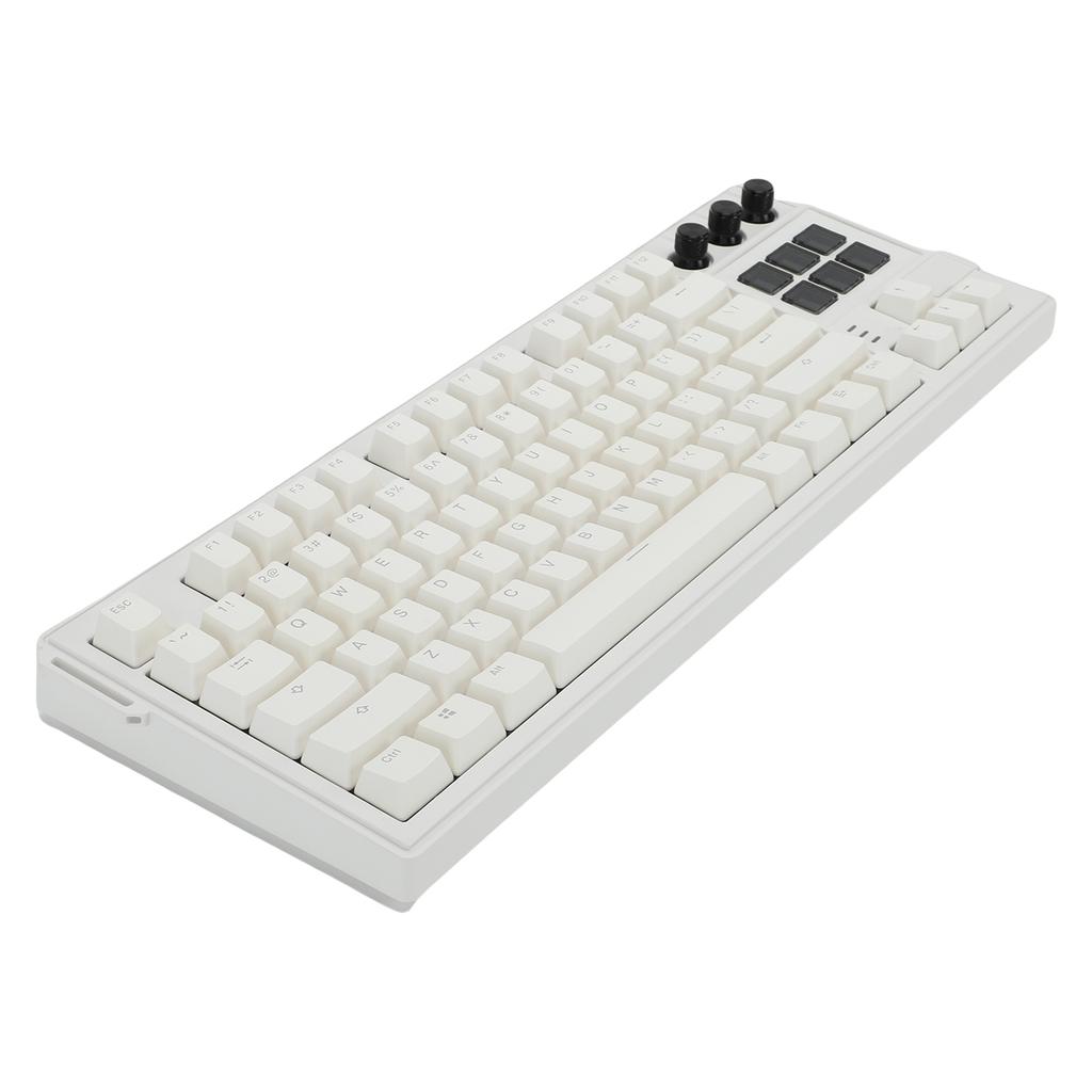 USB Wired Mechanical Keyboard 75 78 Key Layout 6 LCD Programmable Keys Red RGB Backlit Hot Swap Keyboard for PC Gaming