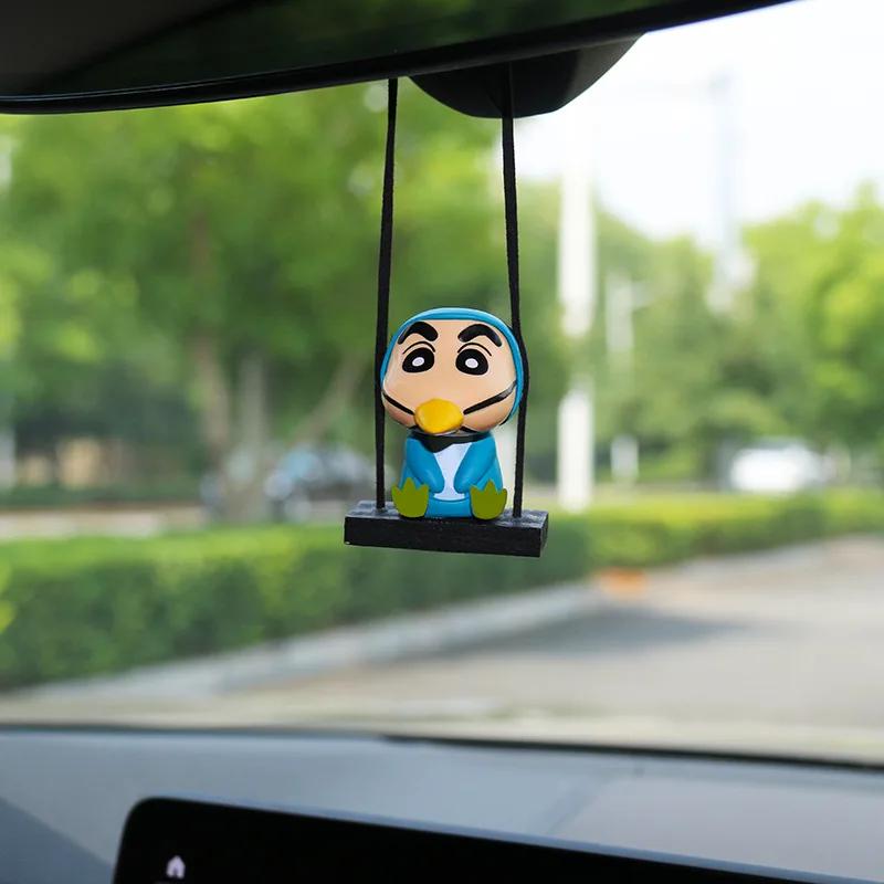 5 Types Anime Crayon Shin-chan Action Figure PVC Model Toys Doll Car Ornaments Hanging Pendant Rearview Mirror Gifts