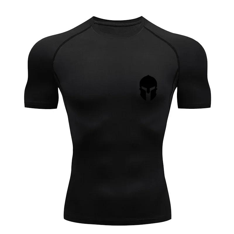 Summer Quick Dry Sport Compression Tee Shirt Men Gym Running Jogging T-Shirt Fitness Cycling Jersey Rashguard Jiu Jitsu Top Male
