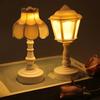Dollhouse Miniature Flower Bud LED Table Lamps Simple Bedside Lamp Mini Night Light  Home Decor