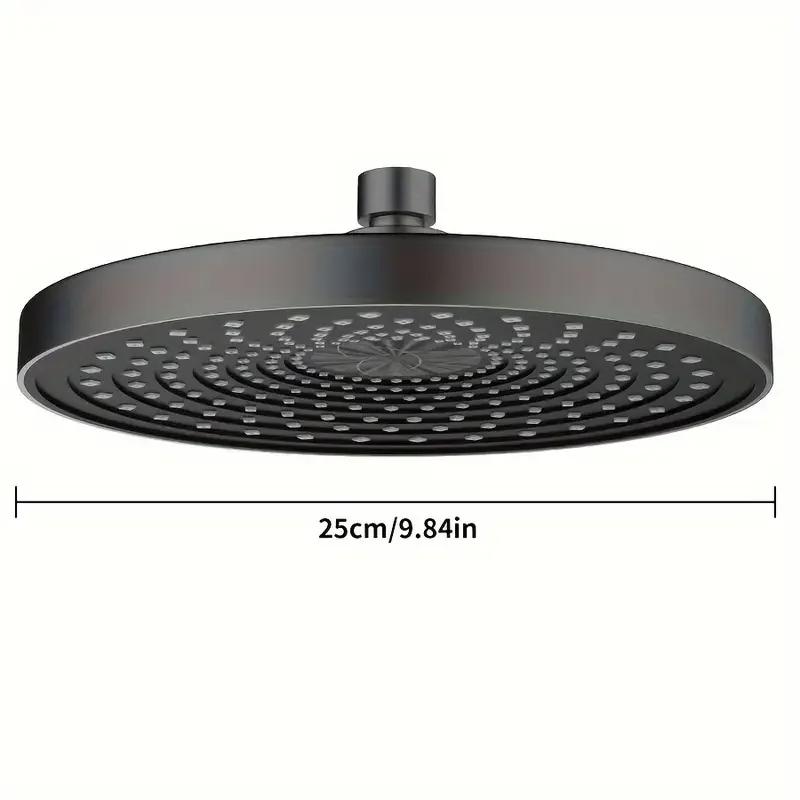 

25cm Top Spray Large Water Volume Booster Shower Head Pressurized Single Head Home Bathroom Shower Head Set серый