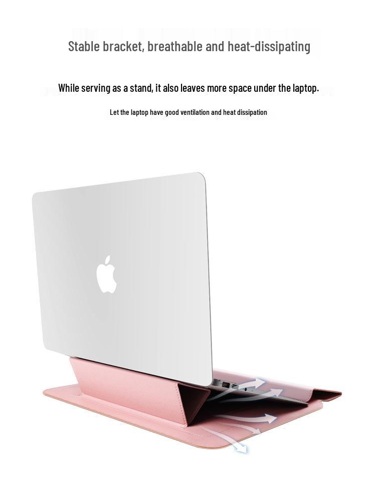Custom Leather Sleeve Bag for MacBook 13/14/15 Inch - Protective Stand Computer Case