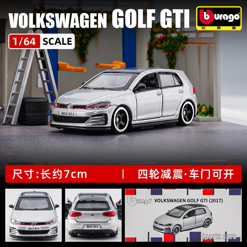 

Нове в наявності Bburago 1:64 Фольксваген Гольф GTI Новий колір Сріблястий Легкосплавний Мініатюрний Фольксваген MPV Литий Модель Кастомна Іграшка Подарунок Дитині