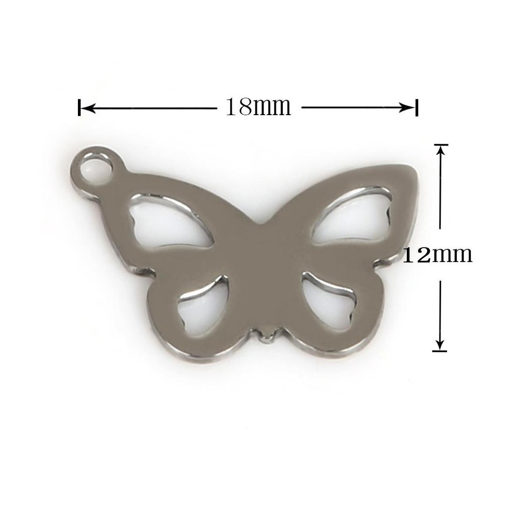 50Pcs Geometric Pendant Stainless Steel Charms For Women Kids Necklace Bracelet DIY Jewelry Making Accessories