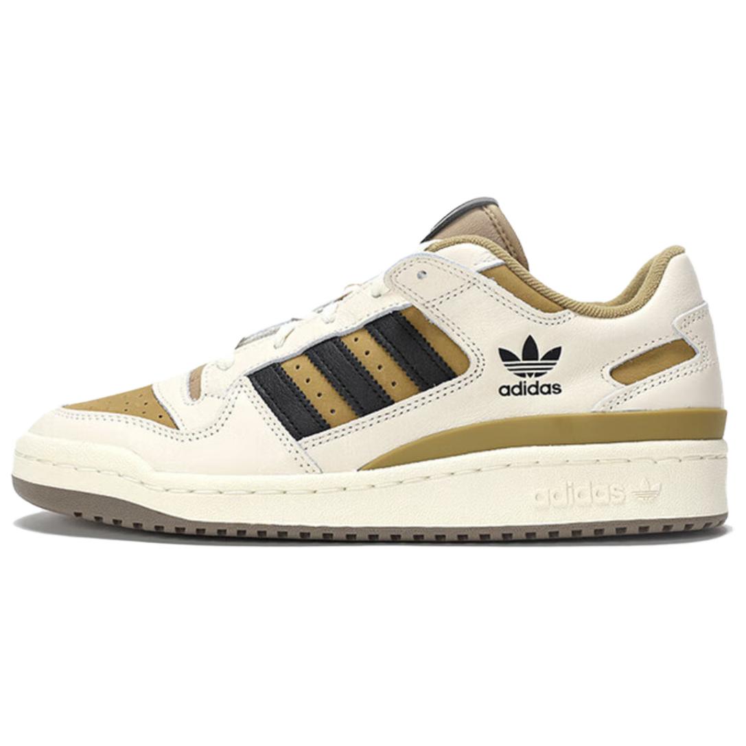 

adidas Forum Low CL Chalk White Khaki Unisex Sneakers Cream Core-Black JH6286 36