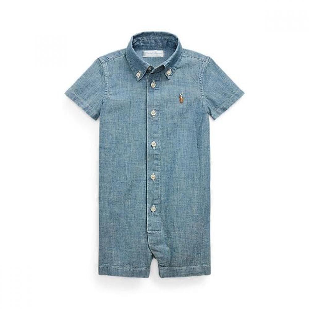Polo Ralph Lauren Baby Boy Indigo Cotton Chambray Shorts  Cwpoopcic720290400 9M