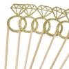 20pcs High Quality Kids Craft Picks Glitter Diamond Ring Cupcake Toppers Cake Decor