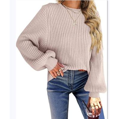 Fashion Spring Autumn Women Sweater Round Neck Long Sleeve Loose Warm Thick Sweater Pullovers Comfort Shirt