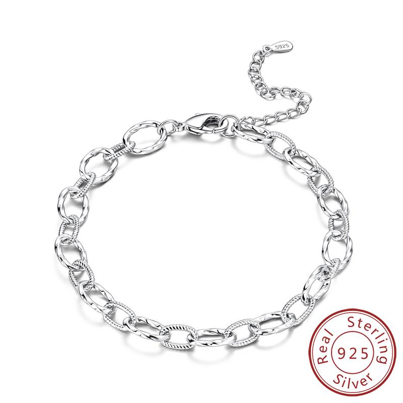 

Bracelet Original 925 Silver Adjustable Universal Buckle Base Chain Bracelet for Women DIY Pendant Charm Jewelry Gifts
