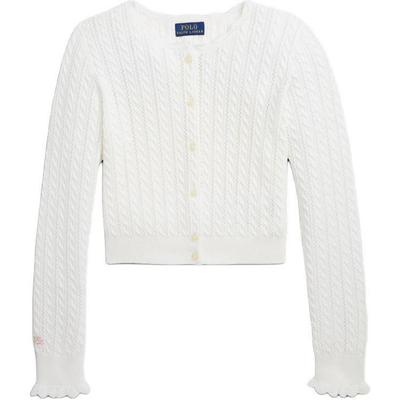 Polo PE24 Couleur Unie Coton Col Rond Décontracté Pull Tricot Manches Longues Pull Enfant Blanc Délavé CWPOSWEG6820435-100