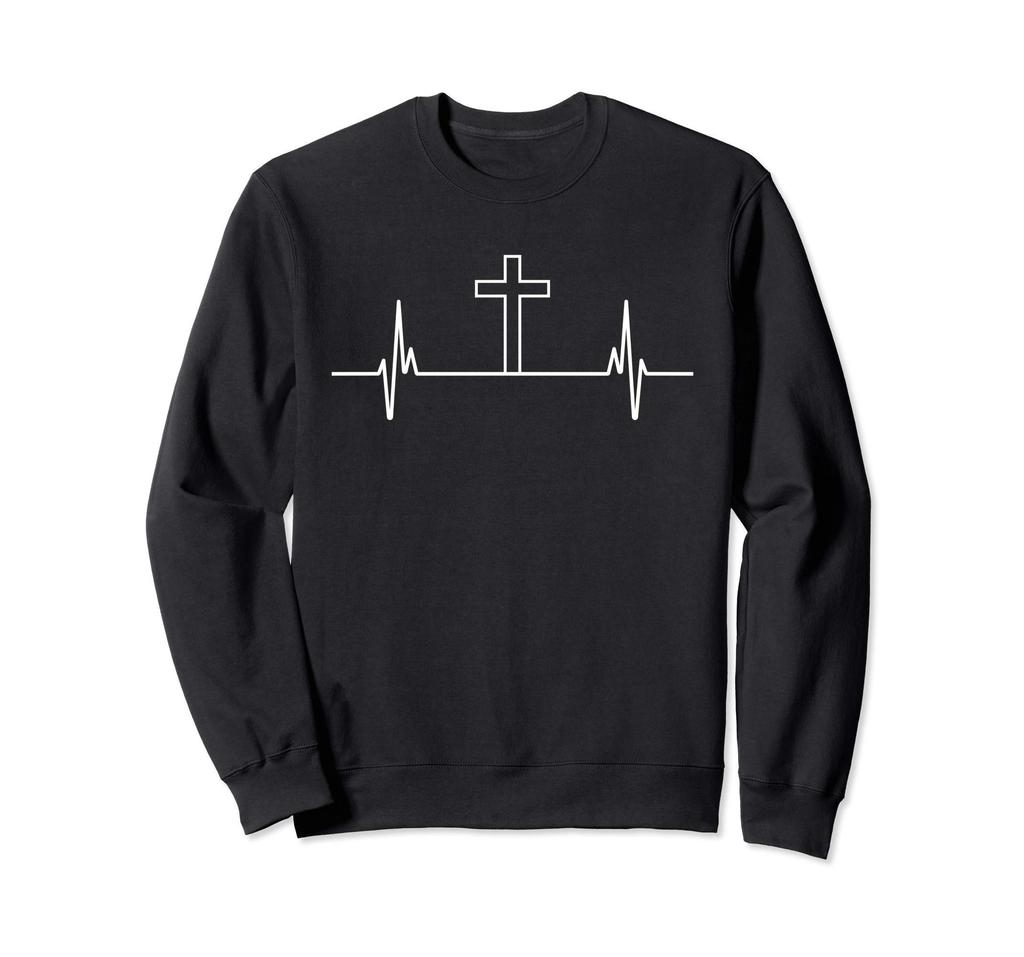 Christian Cross - Religious Electrocardiogram Heartbeat Trainer